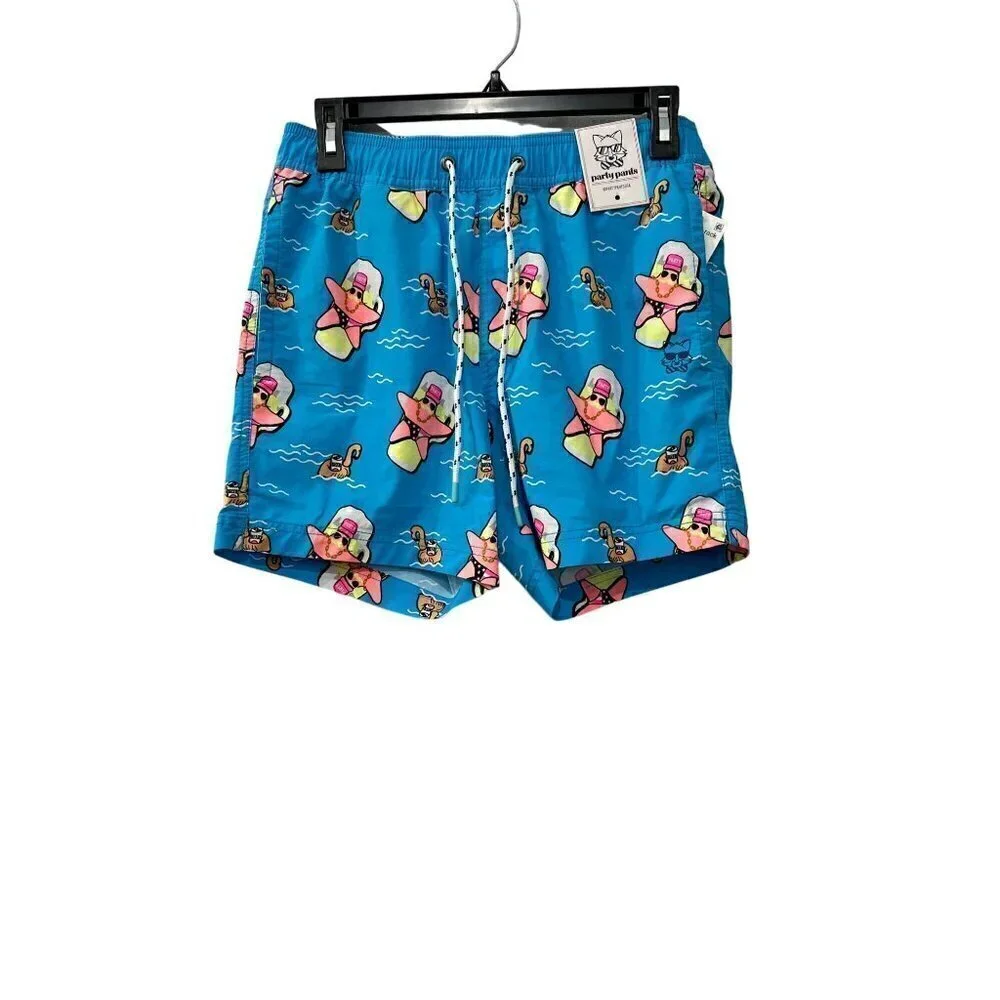 New Party Pants Size XS SUPER STAR PARTY STARTER SHORT - NEON BLUE